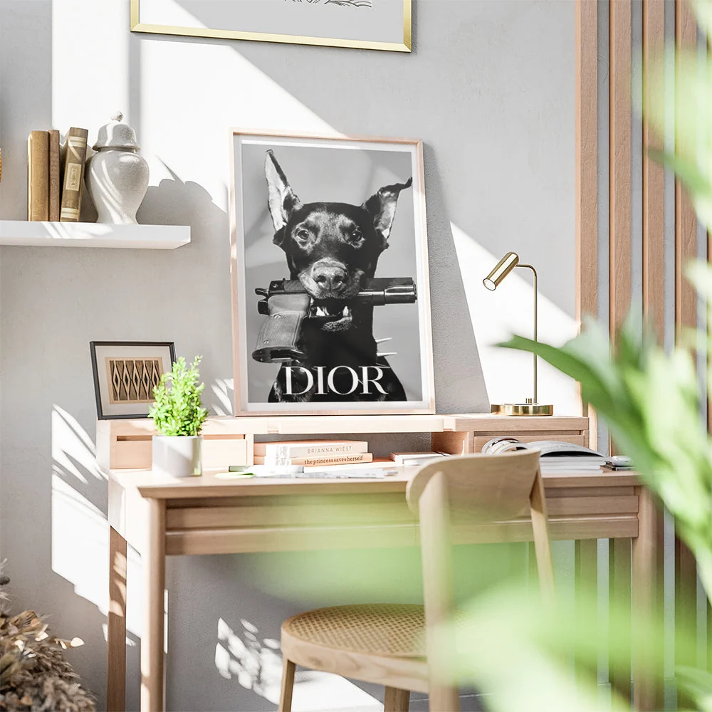 The Fashion Wall styled with wall art
